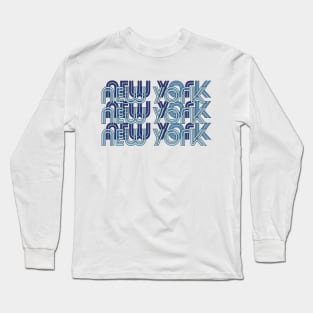 new york city unique lettering Long Sleeve T-Shirt